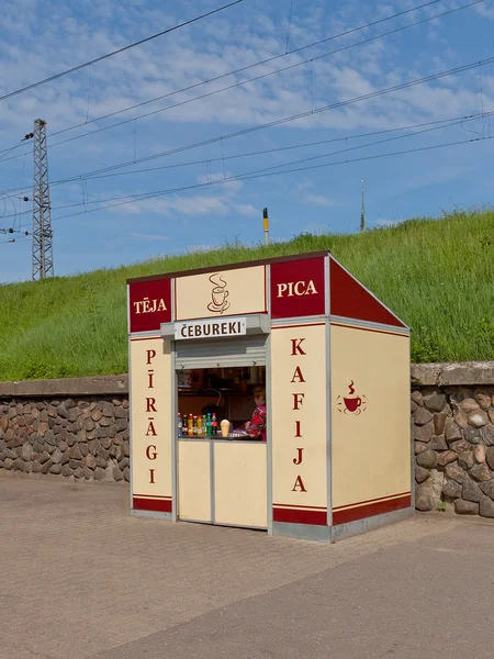 Żywności stoisko w Rydze, Łotwa — Zdjęcie stockowe