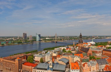 Eski kasaba görüntüleyin. Riga, Letonya