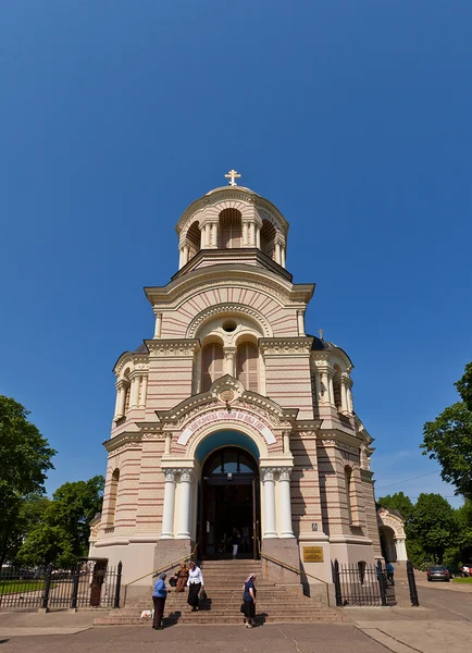 Narození Krista katedrála (1884) v Rize, Lotyšsko — Stock fotografie