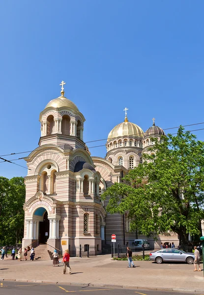 Narození Krista katedrála (1884) v Rize, Lotyšsko — Stock fotografie