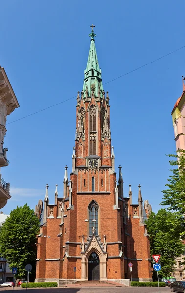 Saint gertrude oude kerk (1866) in riga, Letland — Stockfoto