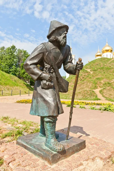 Skulptur eines pilgernden Bauern — Stockfoto