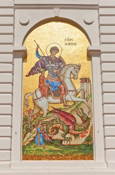 Mosaik av dormition katedralen i dmitrov, Ryssland — Stockfoto