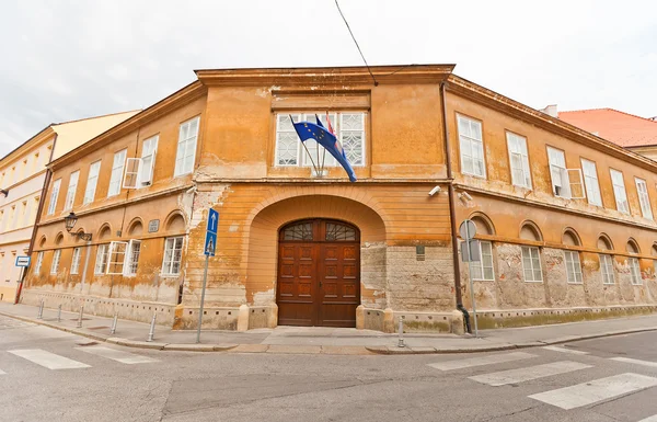 Budynek c. xix w Zagrzebiu, Chorwacja — Zdjęcie stockowe