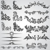 Calligraphic design elements and page decoration vintage frames