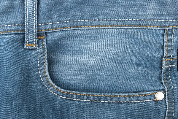 Blue jeans pocket — Stock Photo, Image