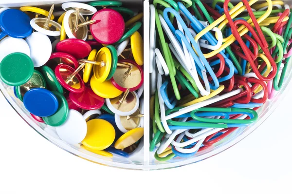 Paper clips and pins — Stock Photo, Image