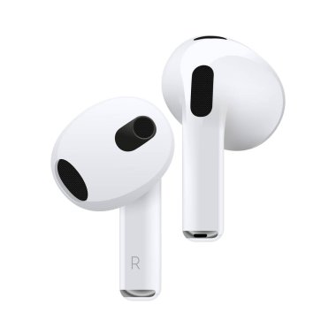 Antalya, Türkiye - 22 Ekim 2021: New Apple Airpods 3. nesil kablosuz kulaklıklar