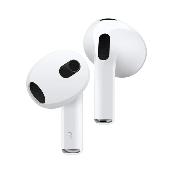 Antalya, Türkiye - 22 Ekim 2021: New Apple Airpods 3. nesil kablosuz kulaklıklar