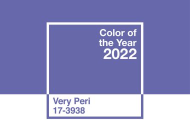 Antalya, Türkiye - 10 Aralık 2021: Yılın Rengi 2022, Pantone 17-3938 Çok Peri eğilimli renk paleti örnekleme kitabı rehberi
