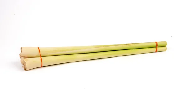 Fresh Lemongrass Isolated White Background — 图库照片