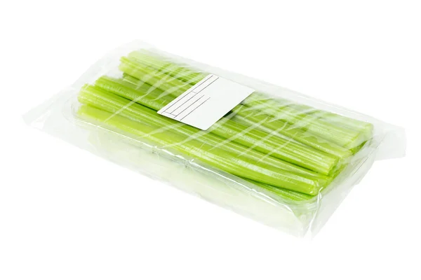 Freshly Harvested Celery Stalk Isolated White Background — 图库照片