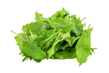 İzole edilmiş beyaz arka planda yeni hasat yeşil doru.