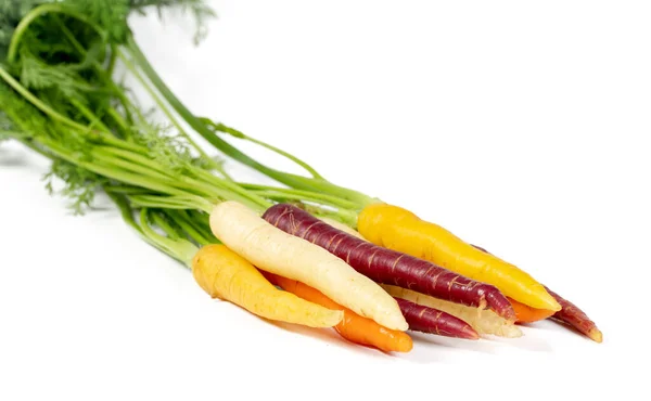 Bunch Fresh Baby Carrots Isolated White Background — Stock Photo, Image