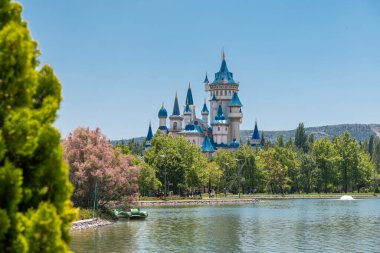 Sazova Park in Eskisehir, Turkey. (Science, Art and Culture Park) Fairy Tale Castle