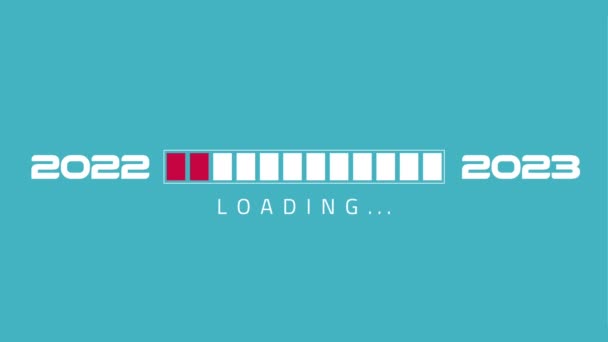 Loading New Year 2022 2023 Progress Bar — Vídeo de stock