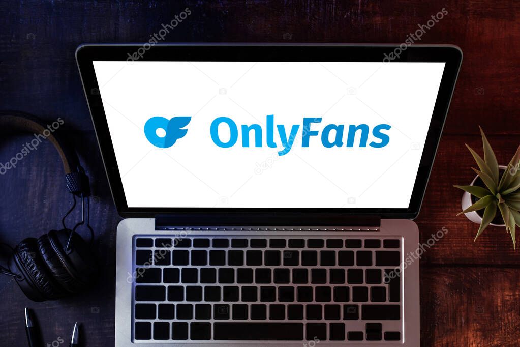 Antalya, TURKEY - September 03, 2022. Laptop showing new OnlyFans app logo