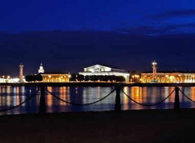 Vasilievsky adanın tükürmek (Saint-Petersburg, Rusya)