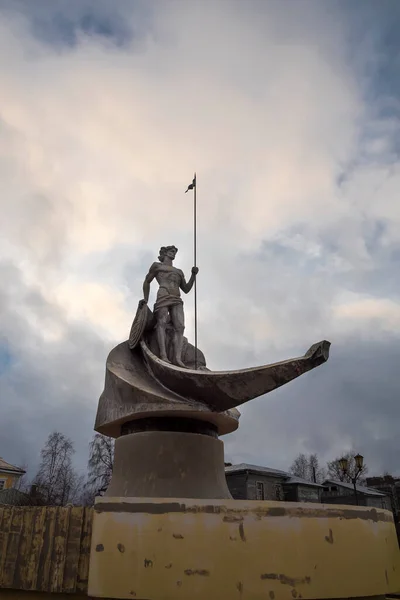 Petrozavodsk Carélie Russie Octobre 2021 Sculpture Onego Naissance Petrozavodsk Sur — Photo