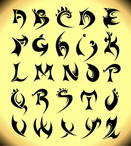 Gotisches Alphabet — Stockvektor