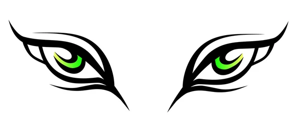 Ojos de tatuaje — Vector de stock