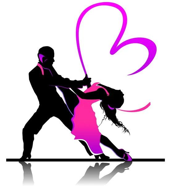 Bailarines — Vector de stock