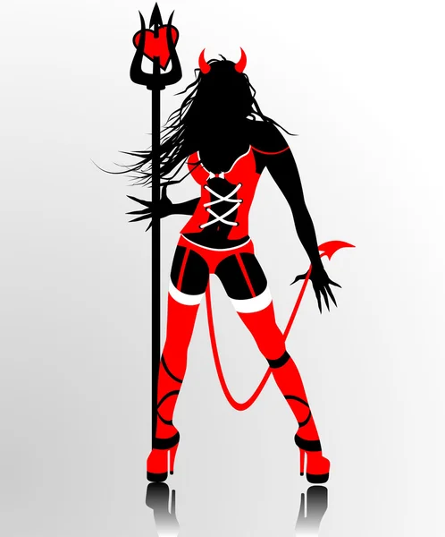 शैतान महिला — स्टॉक वेक्टर