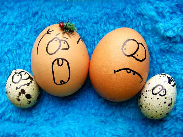 Smieszne jaja — Zdjęcie stockowe