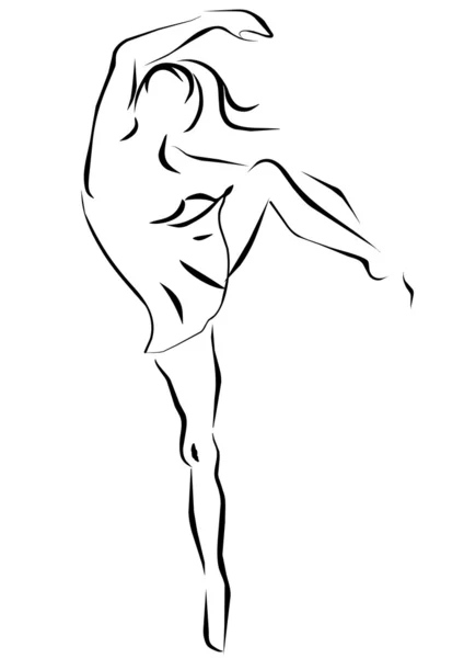 Ballerina di danza classica — Vettoriale Stock