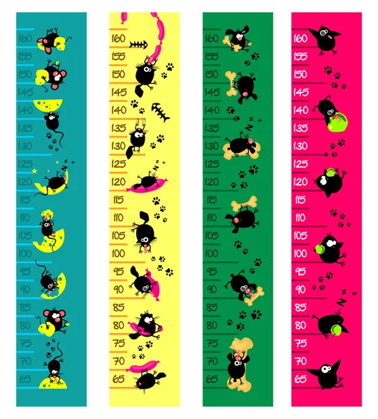 Medidas de altura do bebê —  Vetores de Stock