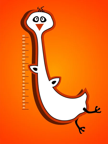 Baby height measure — Stock Vector