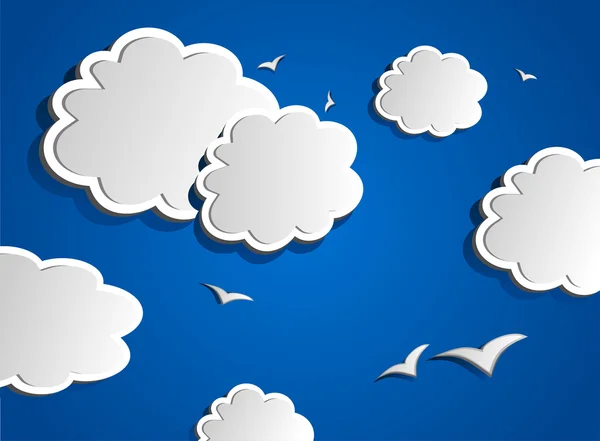 Nubes de papel abstractas — Vector de stock