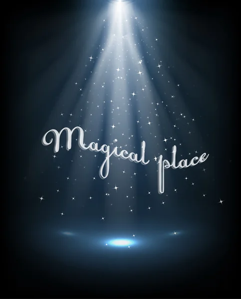 mavi arka plan üzerinde soyut sihirli ışık yıldızlardan düşen