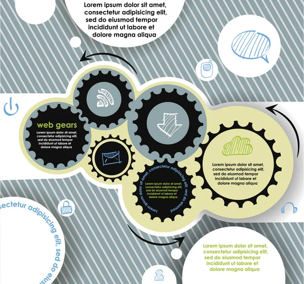 vektör simgeler ve bilgi grafik web şablonu
