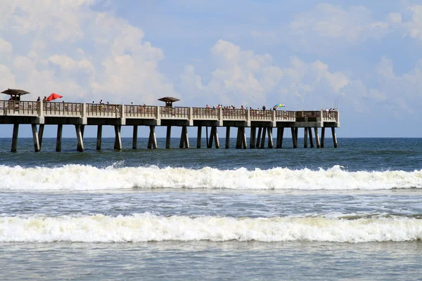 Jacksonville Florida Beach and Pier — Stock Photo, Image