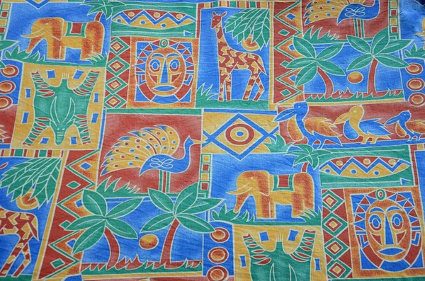 Multicolores Африканский Tissu — стоковое фото