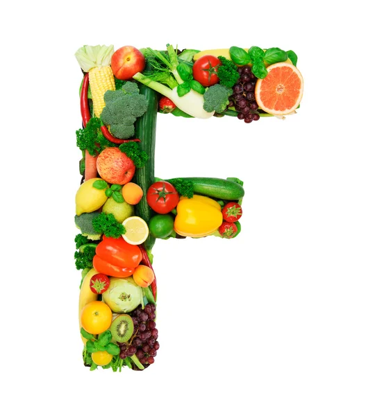 Healthy alphabet - F — Stock Photo, Image