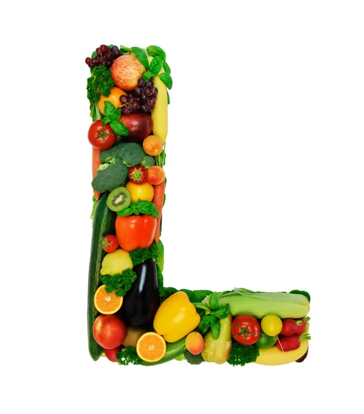 Healthy alphabet - L — Stock Photo, Image