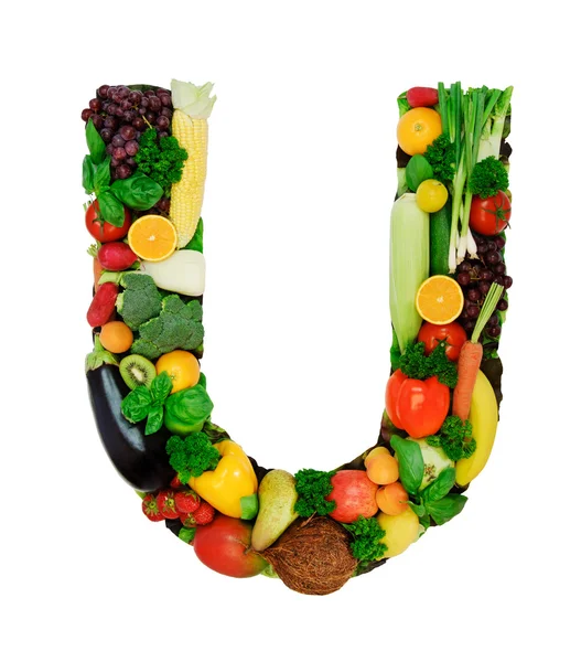 Healthy alphabet - U — Stock Photo, Image