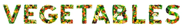 Healthy alphabet - VEGETABLES — Stock Photo, Image