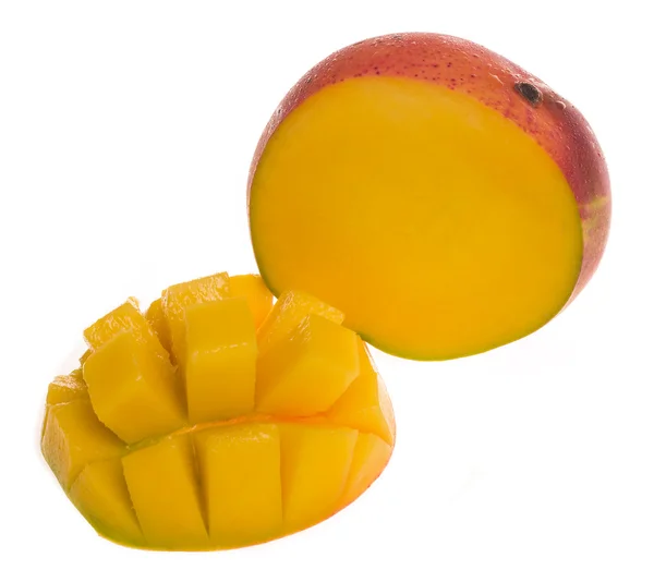 Saftige Mango schneidet eine Scheibe — Stockfoto