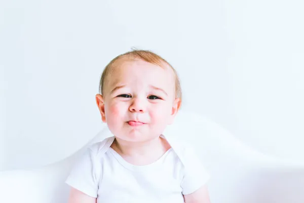 Küçük Tatlı Bir Erkek Bebeğin Portresi — Stok fotoğraf