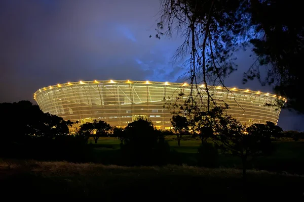 Kaapstad Zuid Afrika November 2019 Kaapstad Stadion Nachts — Stockfoto