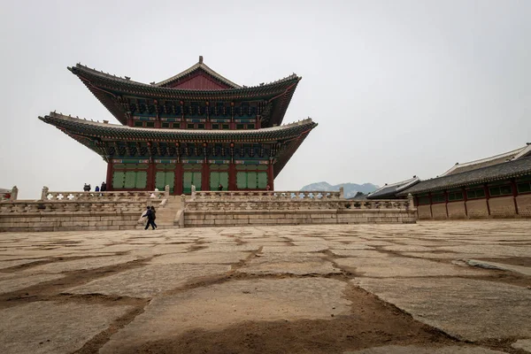 Templo Gyeongbokgung Palace Seul Coreia Sul Contra Céu — Fotografia de Stock
