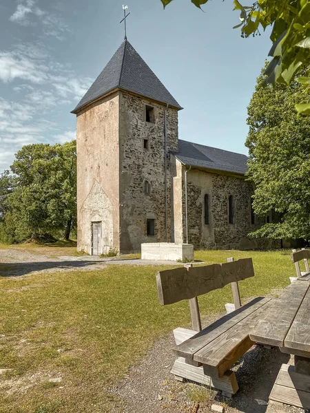 Rochus Kirche Wollseifen Nationalpark Eifel Deutschland Gegen Blauen Himmel — Stockfoto