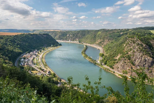 Живописный Вид Объект Всемирного Наследия Юнеско Upper Middle Rhine Valley — стоковое фото