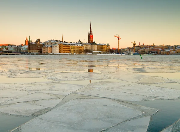 Stockholm, riddarholmen im winter. — Stockfoto