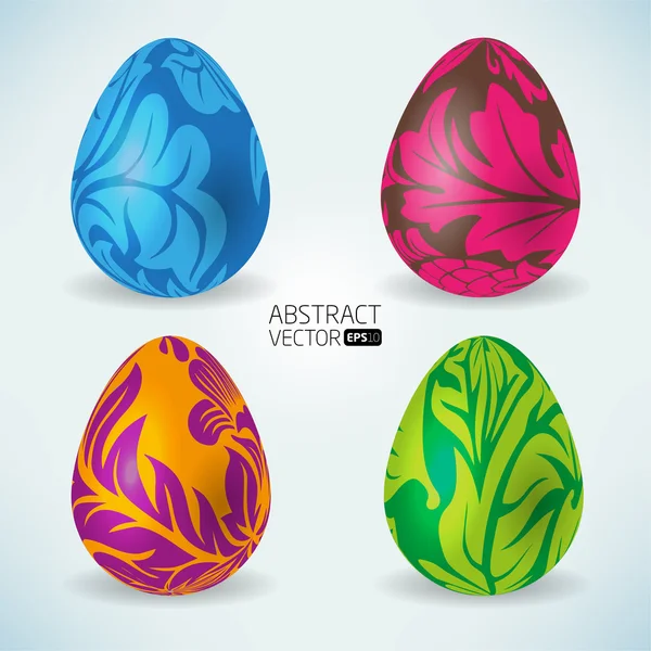 Абстрактные векторные пасхальные яйца — стоковый вектор