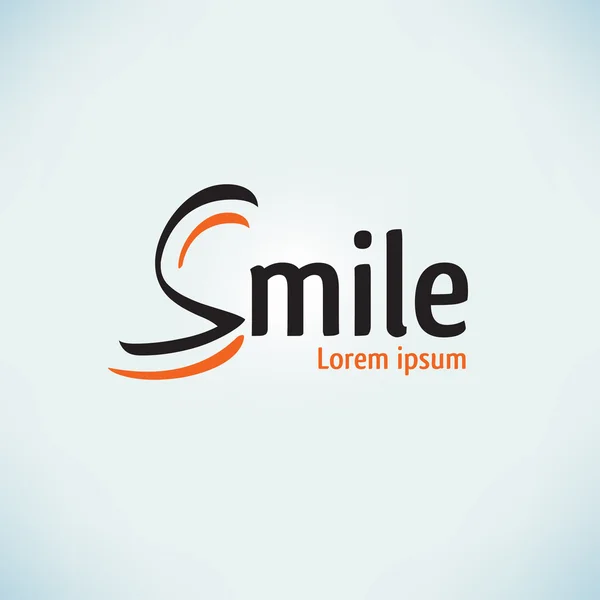 Modelo de logotipo do sorriso vetor abstrato —  Vetores de Stock