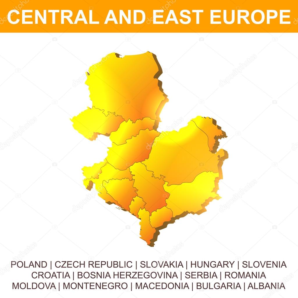 Central and East Europe vector map